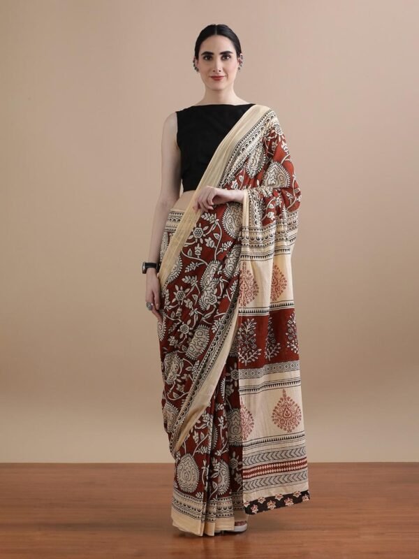 Mulmul cotton saree