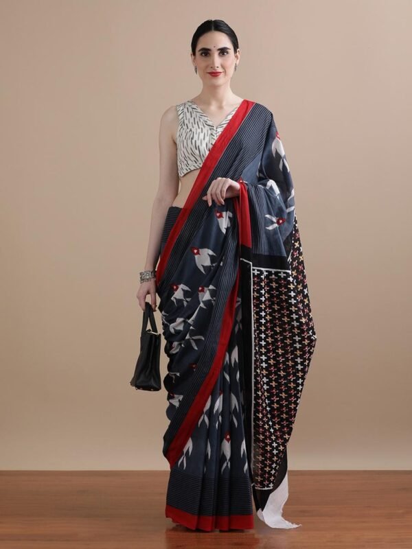 Mulmul cotton saree