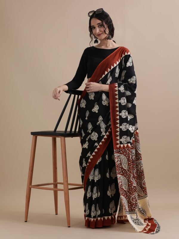 Mulmul cotton saree