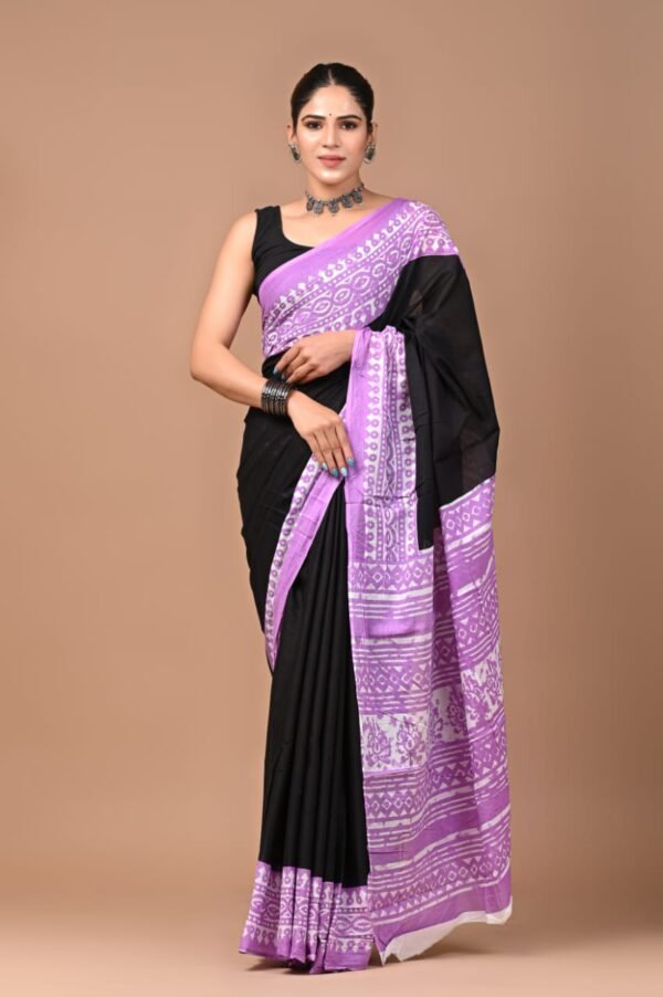 Mulmul cotton saree