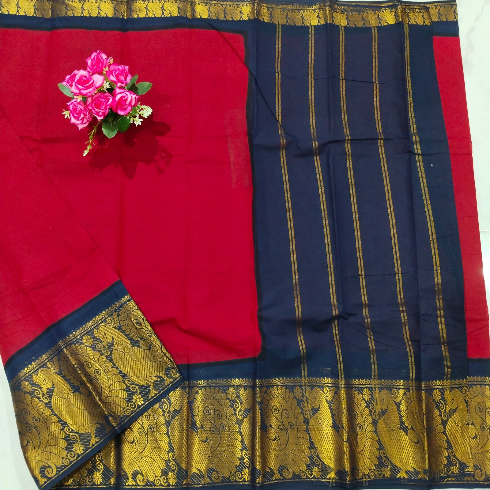 Mayuri Sungudi Cotton Saree – Without Blouse (100 Count)