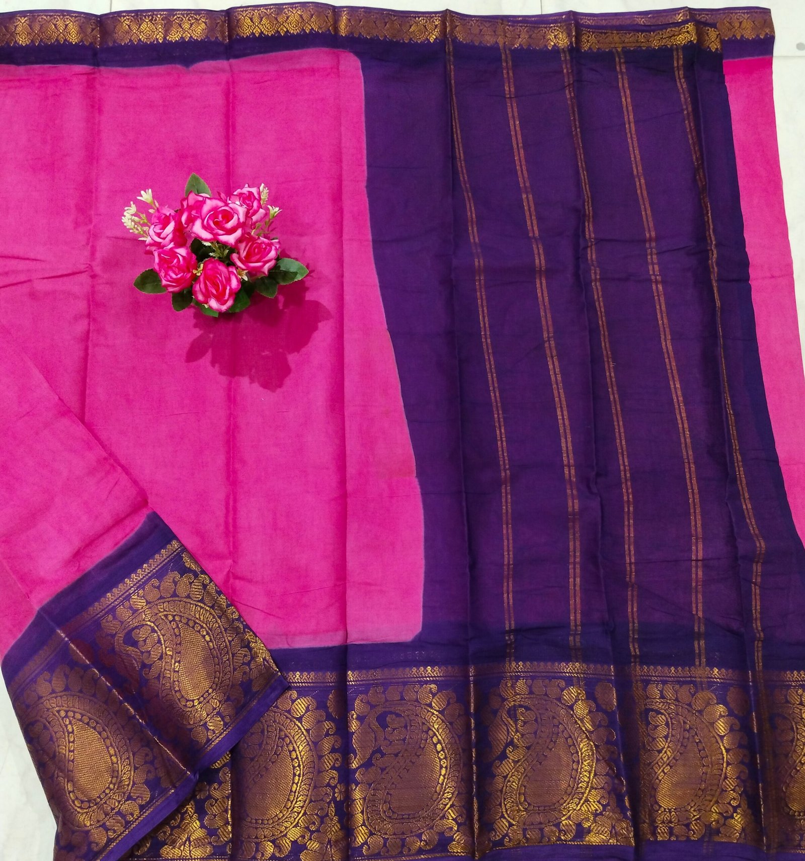 Mayuri Sungudi Cotton Saree – Without Blouse (100 Count)