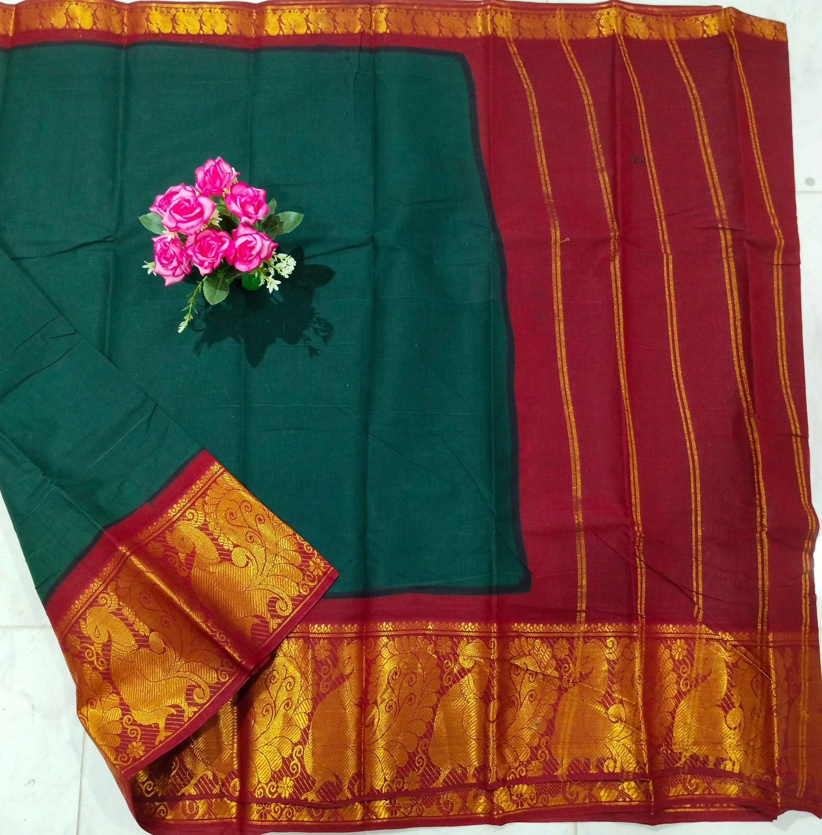 Mayuri Sungudi Cotton Saree – Without Blouse (100 Count)