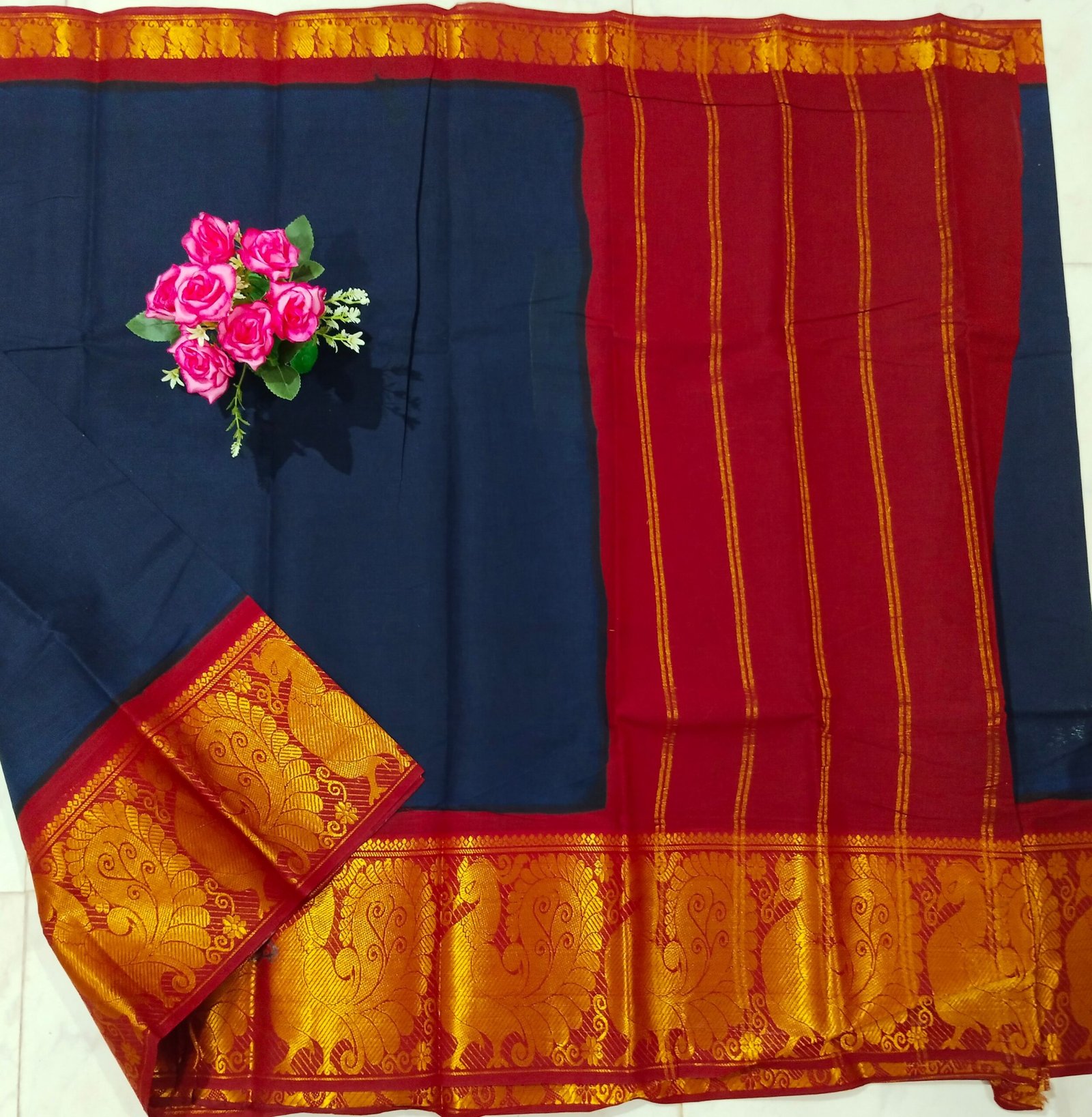 Mayuri Sungudi Cotton Saree – Without Blouse (100 Count)