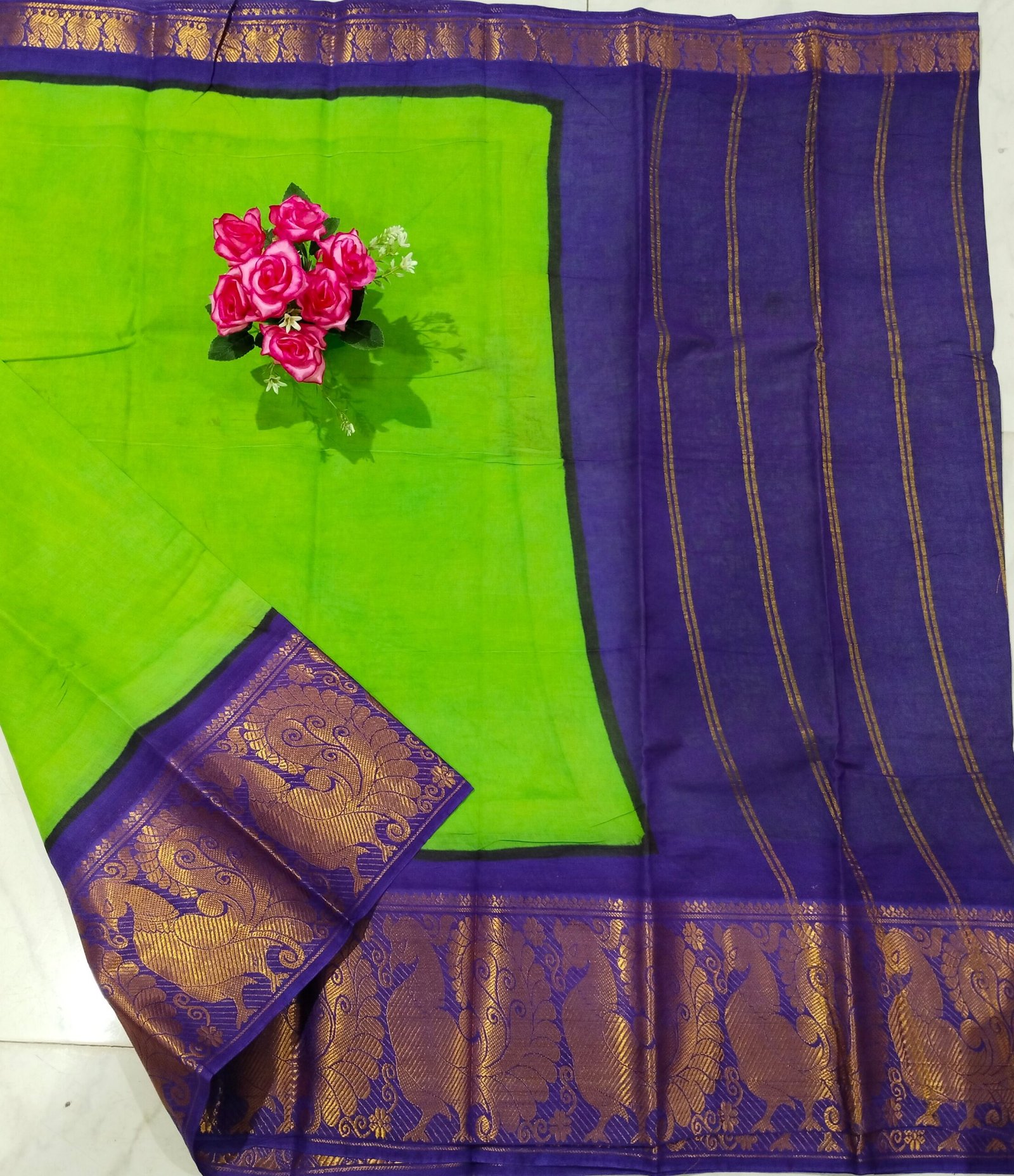 Mayuri Sungudi Cotton Saree – Without Blouse (100 Count)