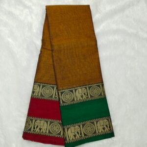 Narayanapet Mercerised Cotton Saree with Ganga Jamuna Border