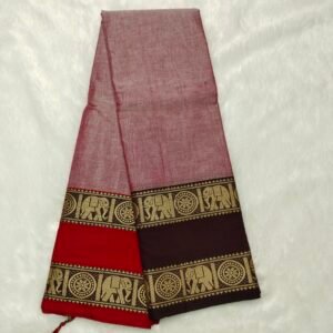 Narayanapet Mercerised Cotton Saree with Ganga Jamuna Border
