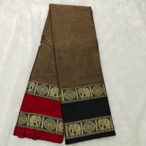 Narayanapet Mercerised Cotton Saree with Ganga Jamuna Border