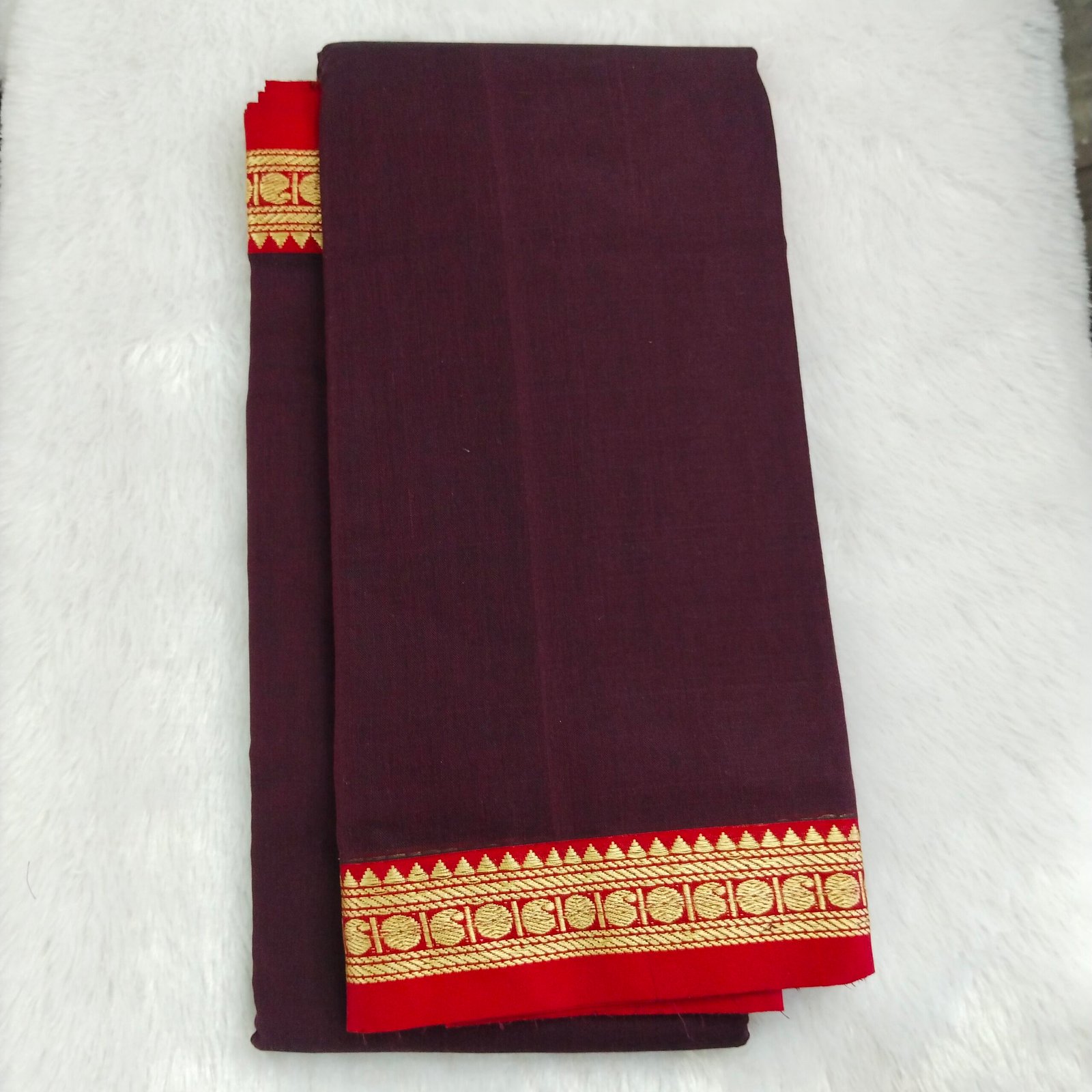 Narayanan Pet Mercerised Cotton Saree with Small Border