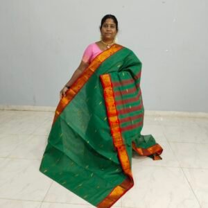 Banahatti Cotton Checks Saree – Power Loom Weave (Without Blouse)