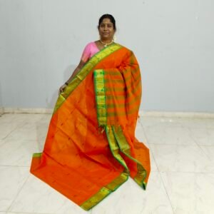 Banahatti Cotton Checks Saree – Power Loom Weave (Without Blouse)