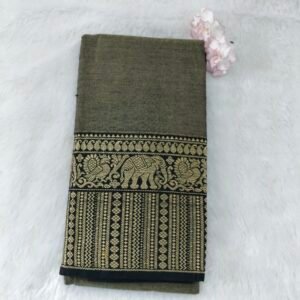 Narayanan Pet Cotton Saree – Lavanya Type Border (With Running Blouse)