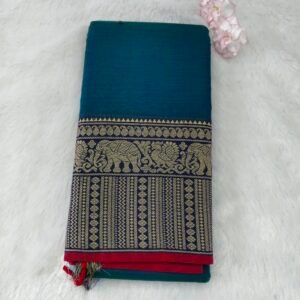 Narayanan Pet Cotton Saree – Lavanya Type Border (With Running Blouse)