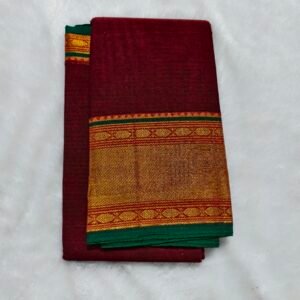 Narayanpet Cotton Saree – Nandini Type (With Running Blouse, Line Pallu)