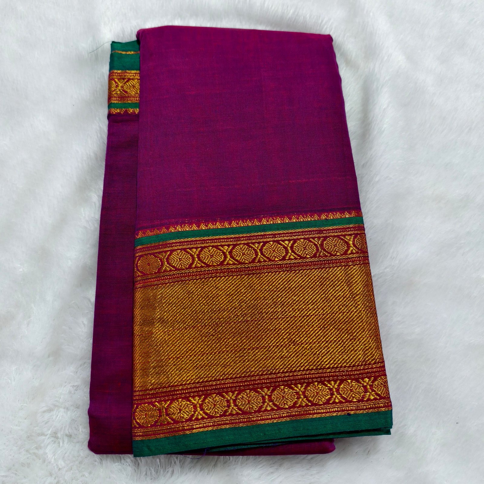 Narayanpet Cotton Saree – Nandini Type (With Running Blouse, Line Pallu)