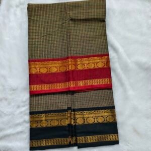 Narayanapet Mercerised Cotton Saree with Ganga Jamuna Border