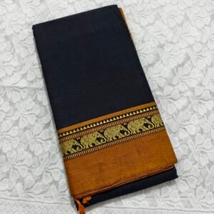 Narayanpet Cotton Saree – Kaveri Type (Single Elephant Border)