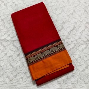 Narayanpet Cotton Saree – Kaveri Type (Single Elephant Border)