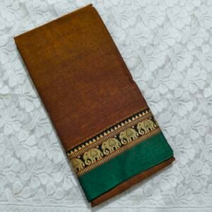 Narayanpet Cotton Saree – Kaveri Type (Single Elephant Border)