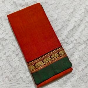Narayanpet Cotton Saree – Kaveri Type (Single Elephant Border)