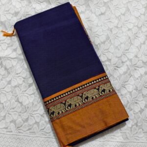 Narayanpet Cotton Saree – Kaveri Type (Single Elephant Border)