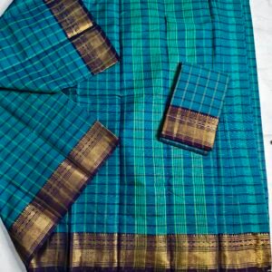 Authentic Chettinadu cotton saree woven in 100-count pure cotton, without blouse — lightweight, breathable, and perfect for traditional elegance and daily wear.