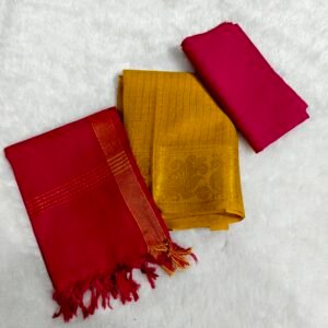 Traditional Sungudi cotton salwar material with 2.45m top, 2m bottom, and 2.30m dupatta—soft, breathable, and perfect for comfortable daily wear