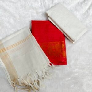 Sungudi Cotton Salwar Material Set (Top, Bottom & Dupatta)