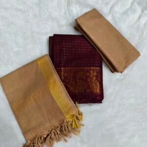 Sungudi Cotton Salwar Material Set (Top, Bottom & Dupatta)