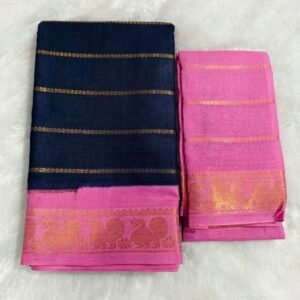 Velthari Sungudi Cotton Saree – DS Border (With Contrast Blouse)