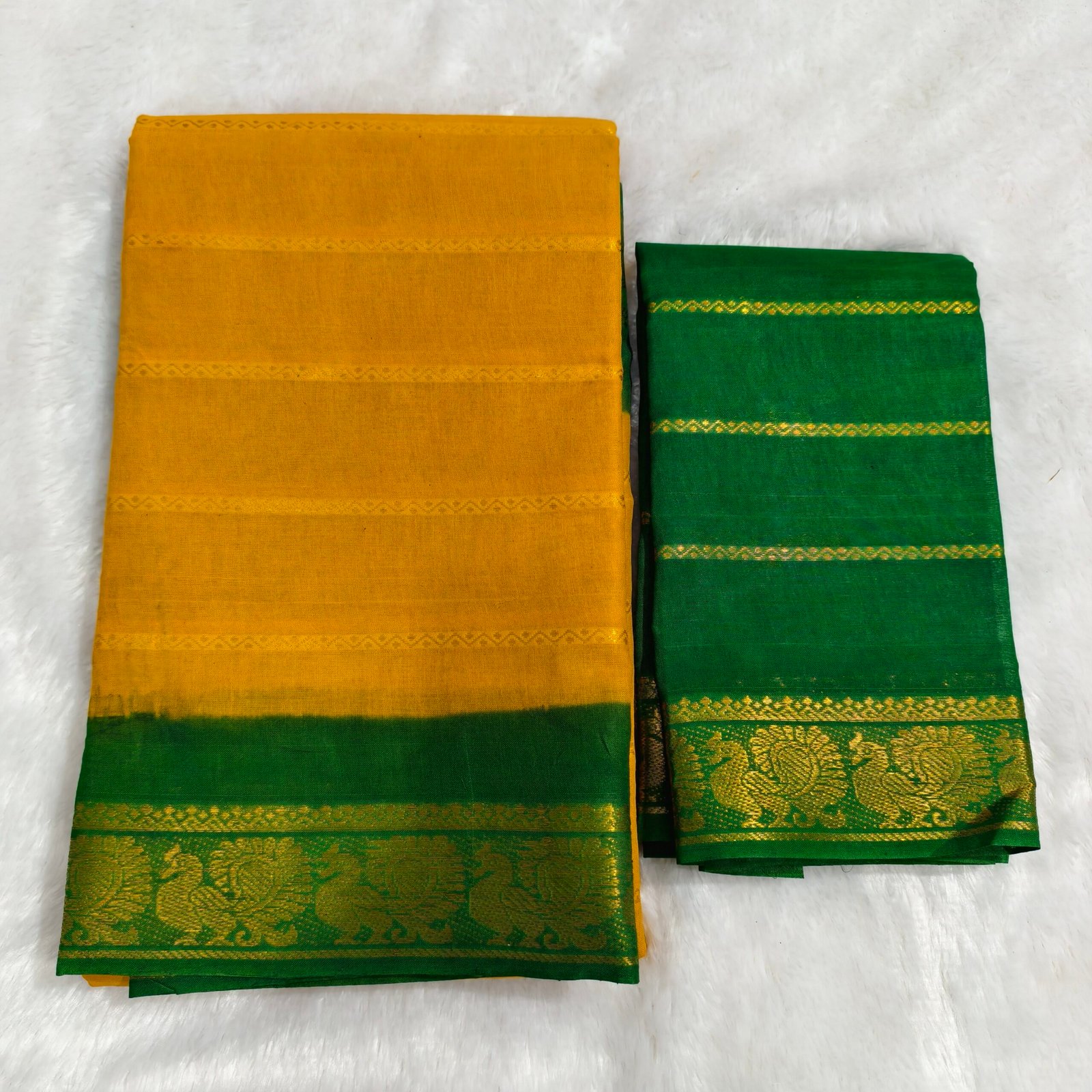 Velthari Sungudi Cotton Saree – DS Border (With Contrast Blouse)