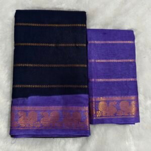 Velthari Sungudi Cotton Saree – DS Border (With Contrast Blouse)