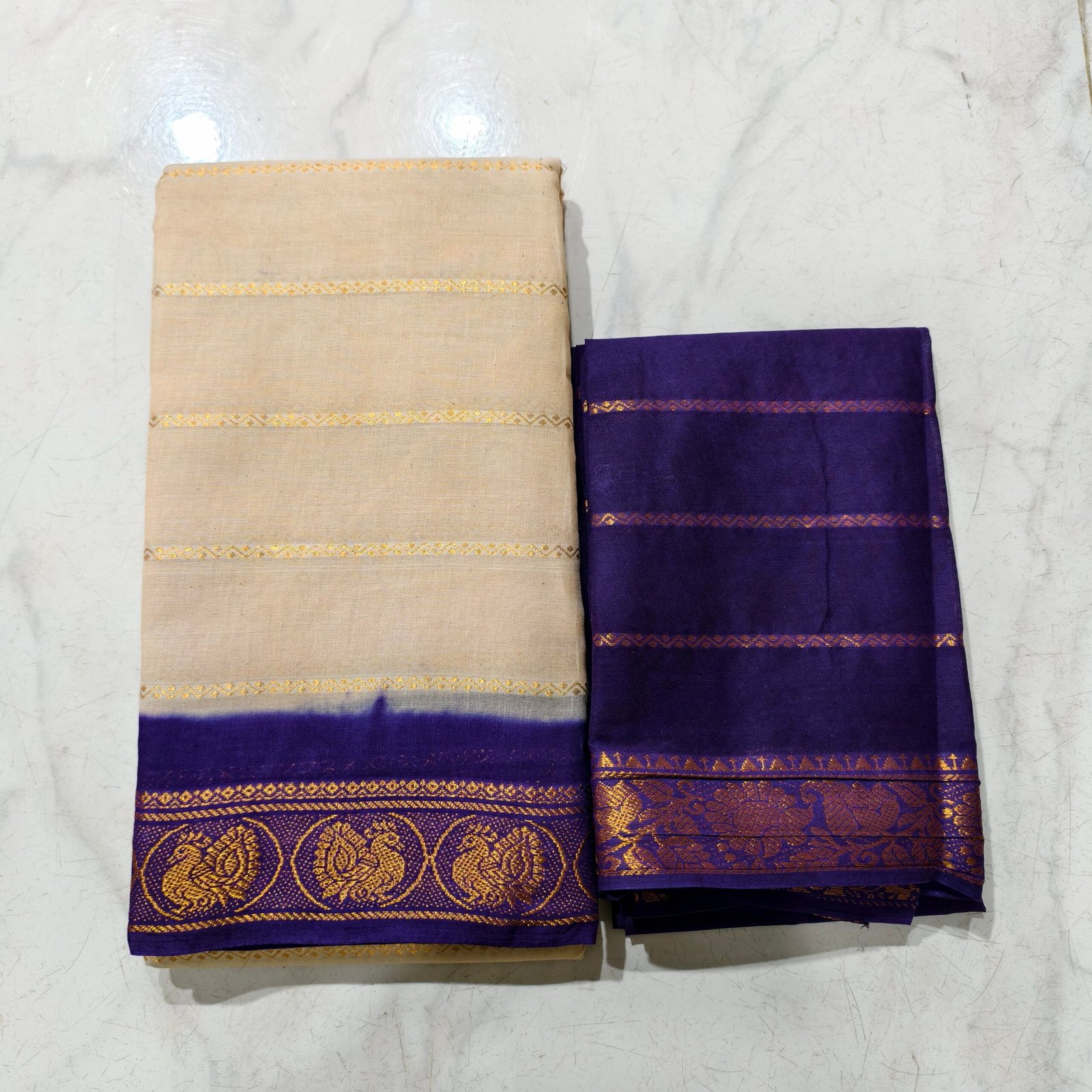 Premium Velthari Sungudi cotton saree made from 120 count soft cotton, featuring a contrast blouse — lightweight, elegant, and perfect for everyday and festive wear.