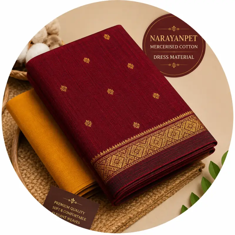Narayanpet Mercerised Cotton Dress Material – PREETIKA Type